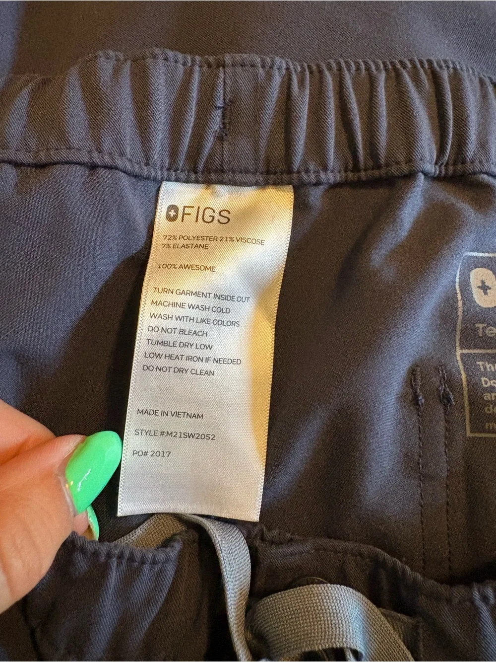 FIGS Navy Scrub Pants Men’s Large M21SW2052 Medical Jogger Workwear (1310)